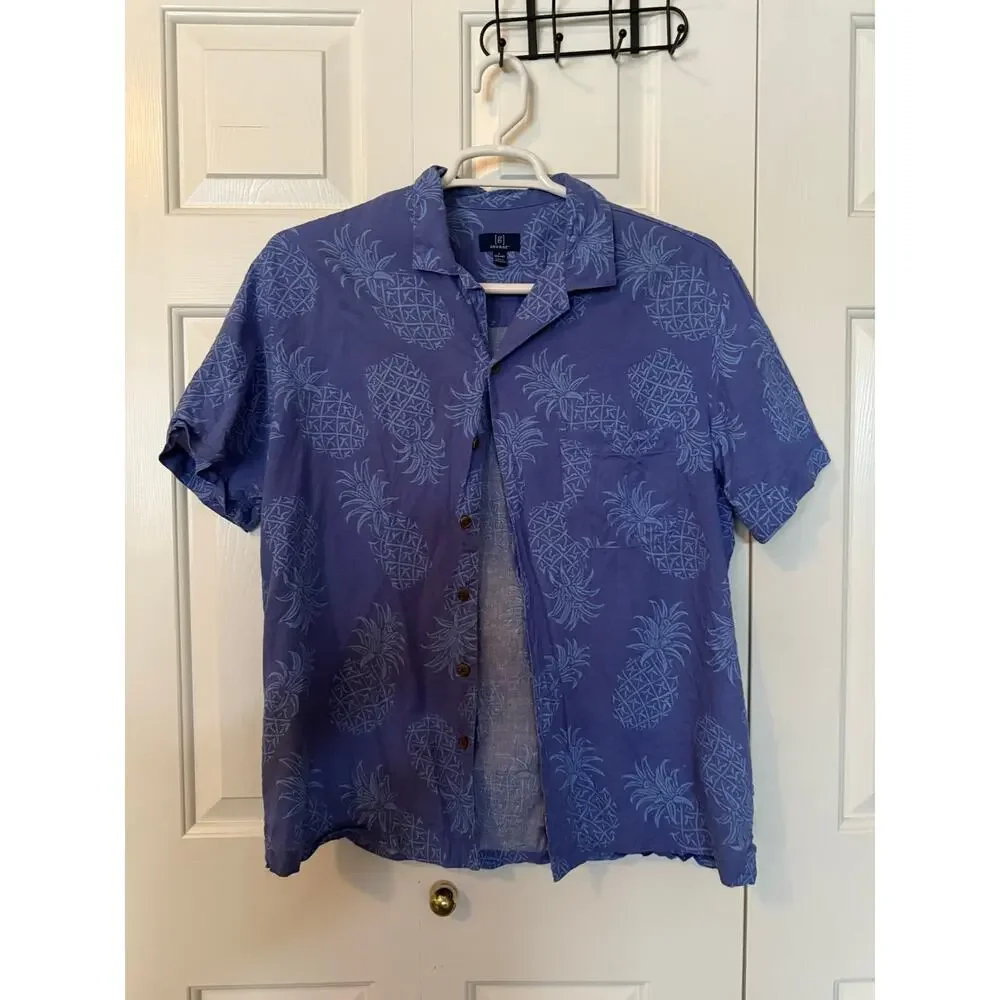 Men's Pineapple Button Up Lrg